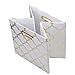 BAIST Cube Storage Organizer 11 x 11 Large Cubby Storage Bins with Metal Handles Collapsible Decorative Shelf Storage Bins for Dog Food Toys Kids Bathroom Office Nursery (4-Pack, Gold Lattice)