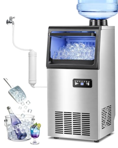 120 lbs/24H Commercial Ice Maker Machine with 22 lbs Storage Bin