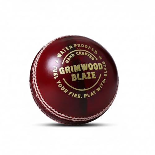 Image of Leather Ball for Cricket | Handcrafted Waterproof Design | Durable Seam & Premium Cork Ball | Match Ready Cricket Ball for Test, ODI, T20 & Practice Games (Blaze Leather Ball - Red)