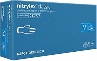 Mercator Medical Classic RD30019003_3 Rękawiczki Nitrylowe, Niebieski, M, 100 Sztuk