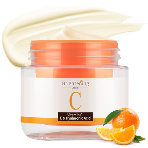 GUOYAOLIFU Vitamin C Face Cream, Vitamin Moisturizer C Creams with Hyaluronic Acid Squalane, V C Cream Face For Fine Lines & Tightening Skin Wrinkles, Antioxidant Firming Cream