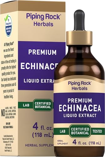 Piping Rock Echinacea Drops | 4 fl oz | Liquid Extract Tincture