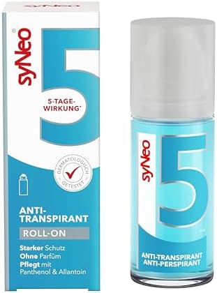 syNeo 5 antiperspirant roll-on, anti-sweat deodorant for men and women against heavy sweating, antiperspirant antiperspirant deodorant roll-on, pack of 1 (1 x 50 ml)