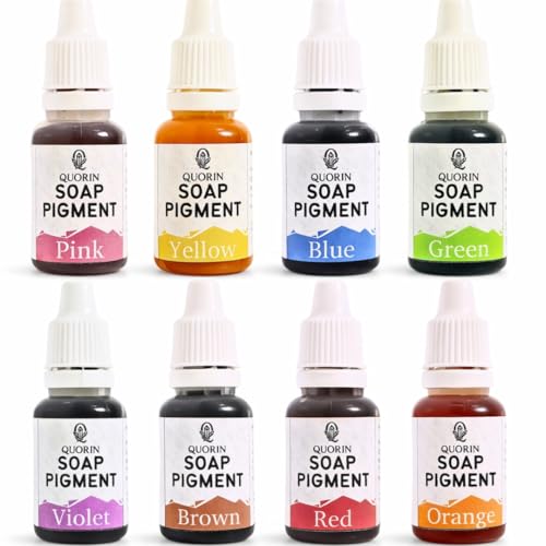 Image of DIY Soap Colouring Kit - 8 (15 ml) Liquid Colours for Melt & Pour Soaps - Safe, Easy to Use Pigments for Handmade Soap Making