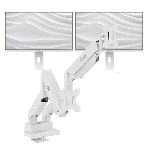 Image of Two Pixio PX258 Hayabusa White 24.5 inch (24 inch / 25 inch Equivalent) 400Hz Refresh Rate FHD 1080p Resolution Fast IPS Panel 1ms GTG Response Time Gaming Monitor with PS2D White Ultrawide Heavy-Duty