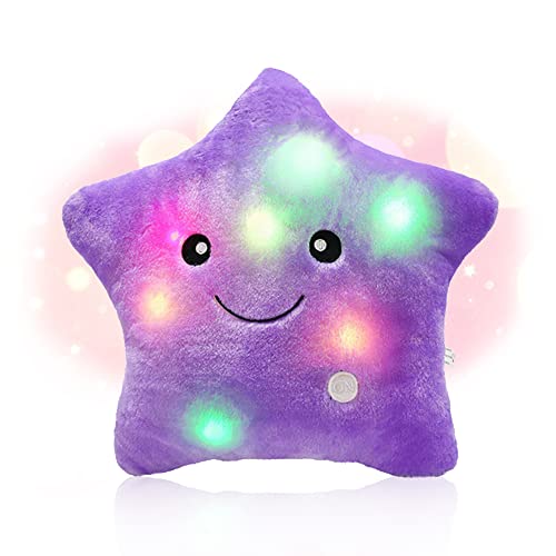 Shengou Weihnachten Kissen Stern LED, Kinder kuschelkissen LED, Kinder...