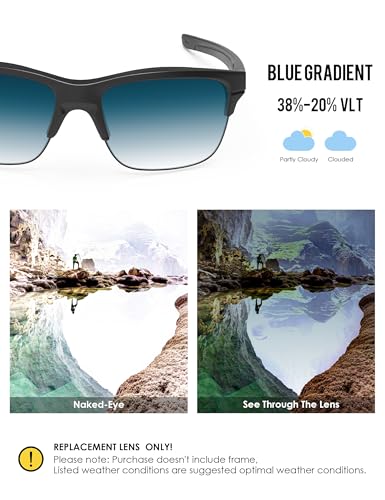 Image of BLAZERBUCK Anti-salt Polarized Replacement Lenses for Oakley Thinlink OO9316 Sunglass