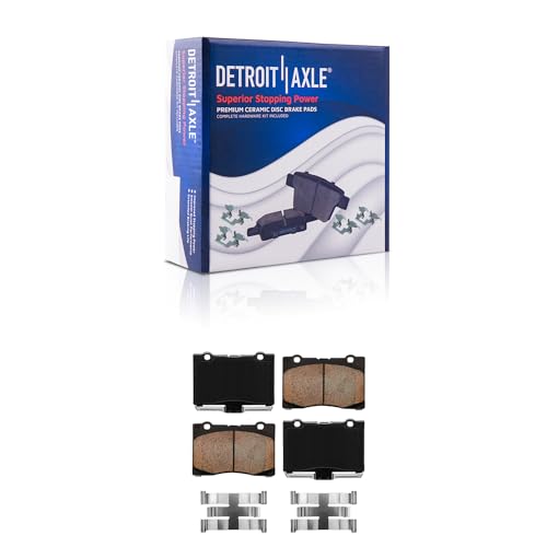 Image of Detroit Axle - Front Brake Kit for 2005-2012 Acura RL | Drilled & Slotted Brake Rotors and Ceramic Brake Pads 2006 2007 2008 2009 2010 2011 Replacement
