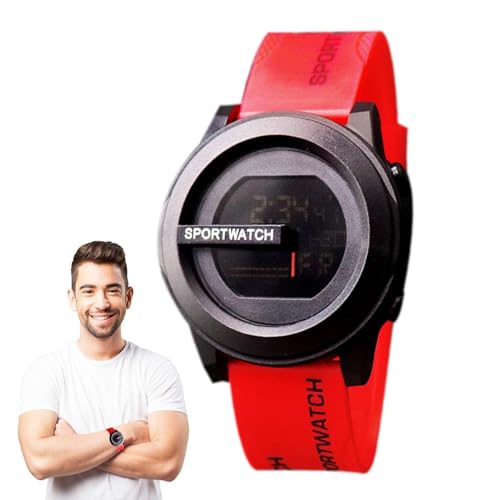 Lunaobrik Wasserdichte Sportuhren für Herren, wasserdichte Uhren für Männer | Intelligente und wasserdichte elektronische Sportuhr, modisch, multifunktional
