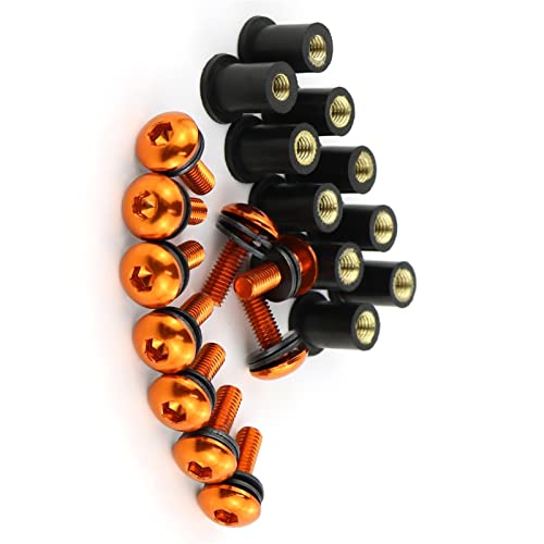 Vis de pare-brise M5 x 16mm en aluminium pour CBR600RR et CBR1000RR (10 pièces)