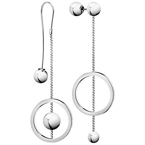 Clavin Klein Unpaired Women's Stainless Steel Hoop Drop Earrings