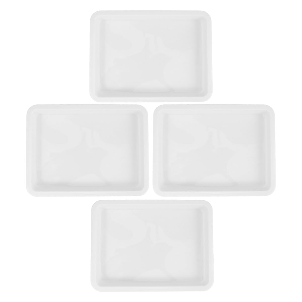 4Pcs Laboratory Storage Tray Set, Acid and Alkali Resistant Plastic Reagent Trays 24.6X18.5X2.7Cm, Leakproof Chemical Experiment Containment for Science Lab Samples and Weighing