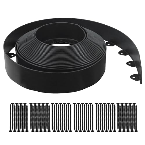 Gardzen Landscape Edging Kit, 60-Foot Long, 3-Inch Tall, No Dig