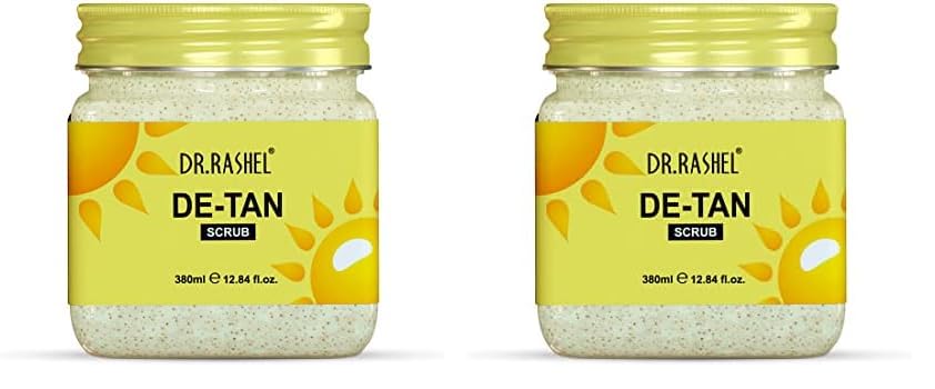 DR.RASHEL De-Tan Scrub For Face & Body (380 Ml) | Revitalizing Tan Removal Scrub | Cleanser Scrub For Deep Exfoliation | Dead Skin Remover Scrub | Blackhead Remover Scrub | Skin Brightening Lightening