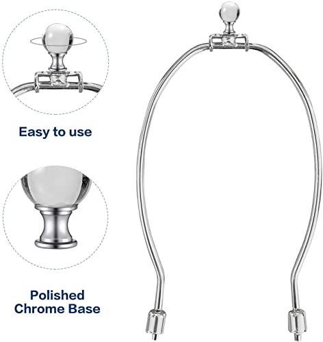 Image of 2 Pack Lamp Finials Glass Crystal Ball, Lamp Finials Decorative for Table Lamps, Floor Lamps, Lamp knob Replacement
