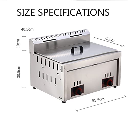 Professionelle Gas Fritteuse,12 L Große Einzeltank-Fritteuse Temperaturregelung,Easy Clean Für Gewerbliche Restaurant-Heimküche – Bild 3
