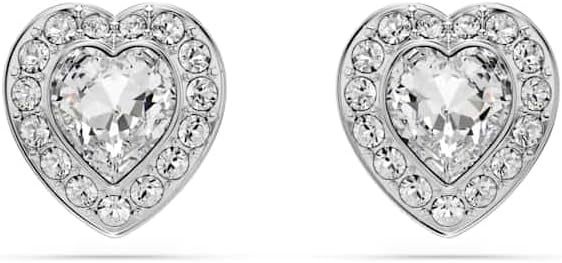 Swarovski Clear Crystal & Pearls Rhodium Finish Earrings