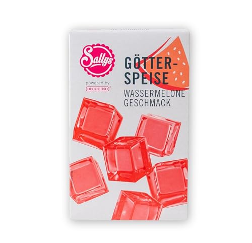 DECOCINO meets SALLY - Götterspeise Wassermelone 2 x 15g - Perfekt als Nachspeise, Tortendeko, Dessert, etc. Unvergleichlich guter Geschmack