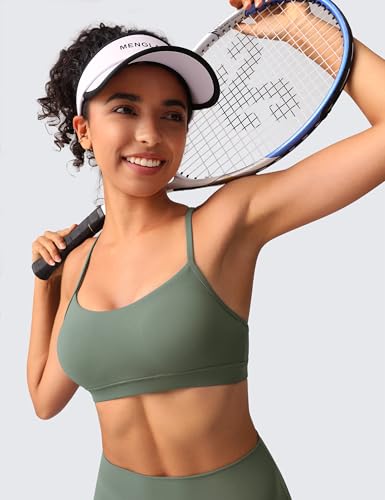 Image of BAYDI Clouduxi Y Back Sports Bra for Women - Padded Racerback Spaghetti Strap Low Impact Workout Yoga Bra, A-C Cups