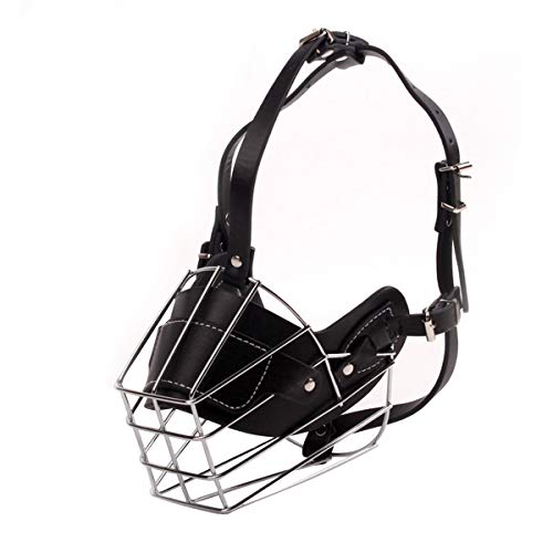 PETCUTE 犬用口輪 犬のマズル しつけ用口輪 調節可能 マズルカバー マズルガード 安全無毒 噛みぐせ/キズ舐め/むだ吠え防止 小中大型犬用 黒 L