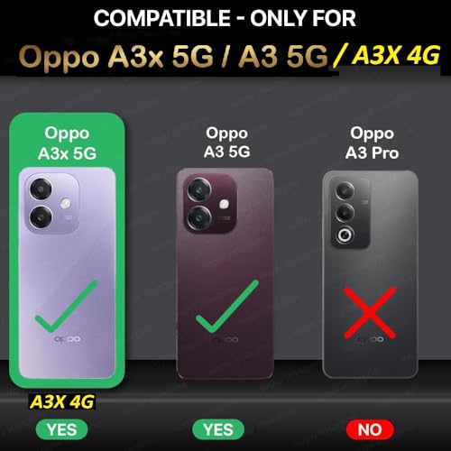 Image of COVERBLACK Soft Rubber Back Cover Compatible Model for Oppo CPH2641 / A3x 4G / A3 5G - Transparent