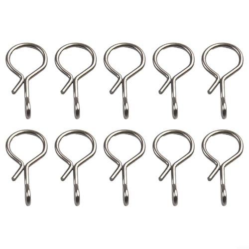 Yuanpgky 50 broches de pesca con mosca para conectar señuelos de anzuelos, no requiere nudo, conectores de cambio rápido de acero inoxidable en tamaños S, M, L, compatibles con aparejos de mosca (11