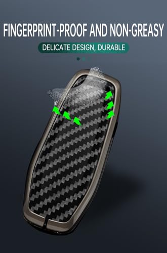 Coque de clé en métal Ford Explorer look carbone protection luxe 3 boutons - 5