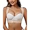 USEASY Cinta de peito com fecho frontal para mulheres, corretor de postura leve, sem mangas, emagrecedor, suporte para as costas, Bege, M