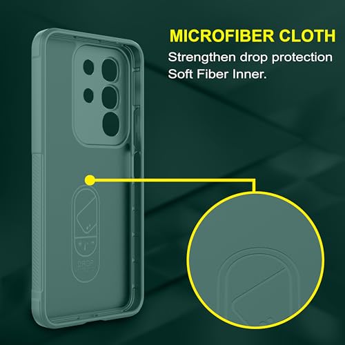 Image of Zapcase Back Case Cover for iQOO Z10x 5G | Compatible for iQOO Z10x 5G Back Cover | Liquid Silicon Magic Case with Camera Protection | Dark Green