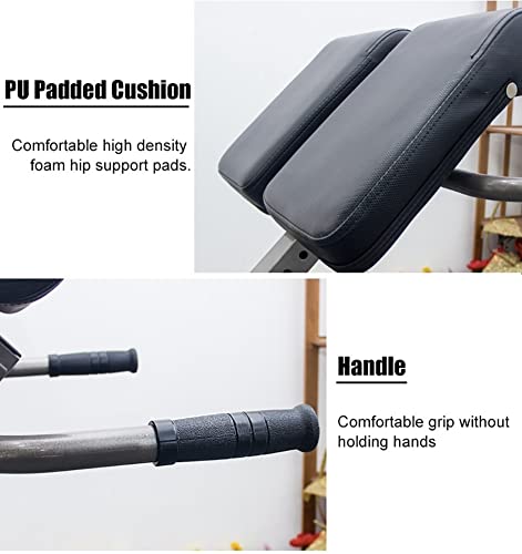 WAHHWF Romeinse stoel voor mannen lange mensen, thuis gym terug hyperextension bank, verstelbare rugverlengingsoefenapparatuur voor buiktraining, belastingen 600 lbs - Image 5