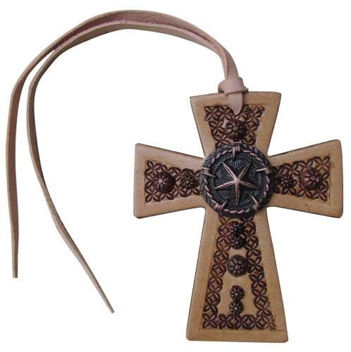 Showman Leather Tie-On Cross w/Texas Star Concho