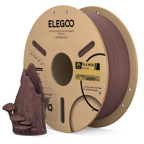 ELEGOO PLA 3D Printer Filament 1.75mm Walnut Wood 1KG