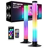 Eastfine RGB Light Bar, TV Backlights 360 Degree Light Emitting USB Powered, Gaming Ligting, APP and Remote Control, Music Sync, Color Changing Ambient Lighting for Desk, TV, PC, Monitor, Party
