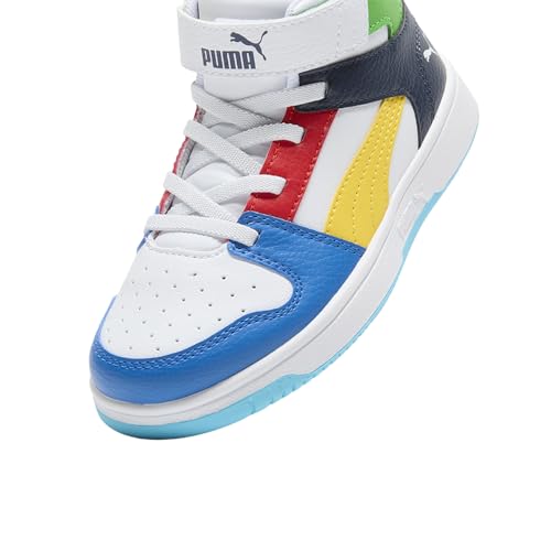 Image of PUMA Kids' Rebound Layup Mid Hook and Loop Sneakers