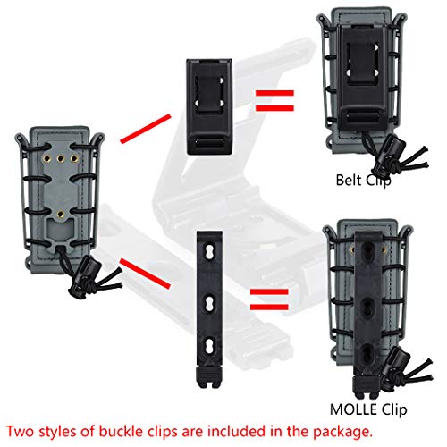 Idogear Mag Pouch Pistol Magazine Pouches 9Mm Softshell Adjustable Universal Mag Carrier .40 S&W .45 Acp With Belt&Molle Clips (Wolf Gray) #TOP3