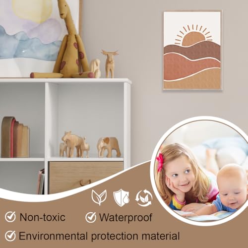COYUN 3er Set Bilder Kinderzimmer Poster Mädchen A4 Boho Wandbilder Deko