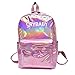 Produktbild Finebo Rucksack Casual Fashion Rucksack mit großer Kapazität Lady Laser-Effektblitz Paket Multifunktional (Rosa)
