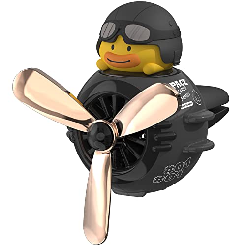 Image of Pilot Black Warrior Rotating Propeller Car Diffuser Automotive Air Outlet Fan Creative Car Perfume Decoration