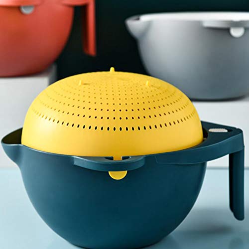 NICEXMAS Escorredor de Cozinha de Dupla Camada Tigela de Lavagem de Plástico E Cesto de Drenagem de