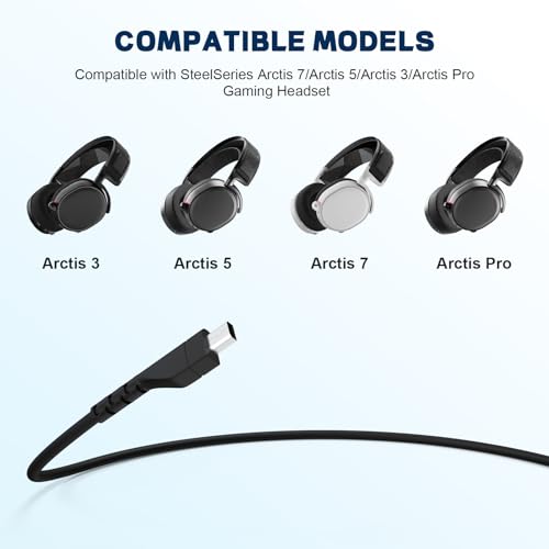 Cable de audio de reemplazo 3.5mm para SteelSeries Arctis 3 miniatura 2