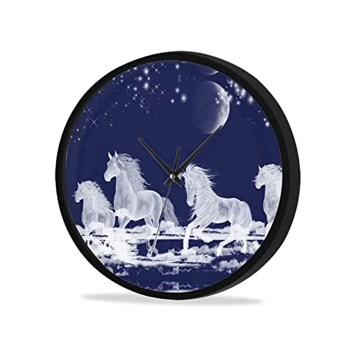Reloj ornamental circular de cuarzo de calidad, funciona con pilas, para el hogar, oficina, aula, escuela, silencioso, sin tictac, frontal de cristal ABS.