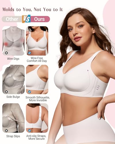 As Fairy Full Coverage Wireless Plus Size Seamless Bralette (Various Colors/Sizes) - image 4