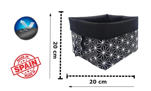 Cesto/Cestino Portaoggetti in Stoffa con Manici