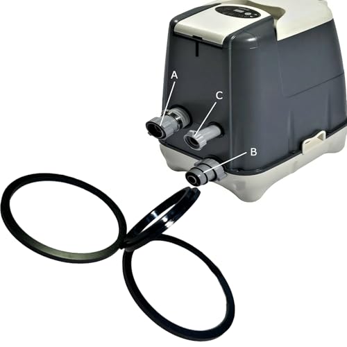 JZSMY 3Pcs for Lay Z Spa Lazy Spa Hydrojet Pro Rubber Seal Set A/B & C Coupling Seals Connector Seals A B and C Seal Complete Replacement Kit