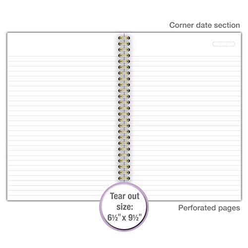 Cambridge Meeting Spiral Notebook, Legal Ruled, Soft Cover Business Journal, 9-1/2" X 7-1/4", Wirebound Memo Notepads, Cute Stationery Supplies For Home Office, 80 Sheets, Purple (49556) #TOP2