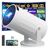 Fhrhig Proyector 4K, Mini Proyector Portatil con Android, Proyectores Inteligente 200 ANSI WiFi 6 y BT5.4, Auto Keystone,...