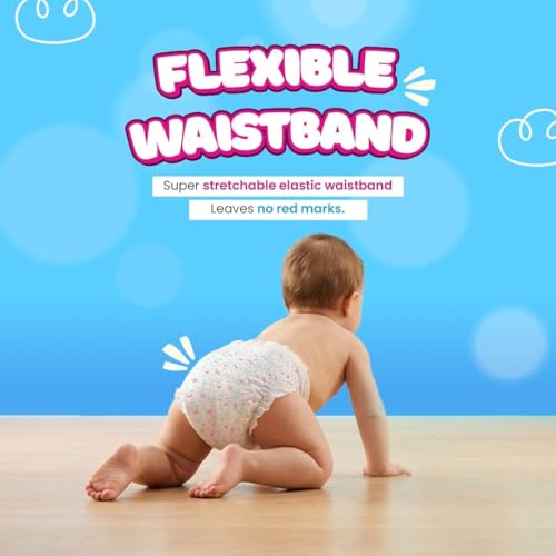 Image of Doobidoo Classic Baby Diaper Pants - L Size | High Absorbency with Cotton Bubble Soft Topsheet, Anti-Leak Side Cuffs & Rash-Free Comfort | Gentle Protection (9-14 kg) - Pack of 1 | 56 Count