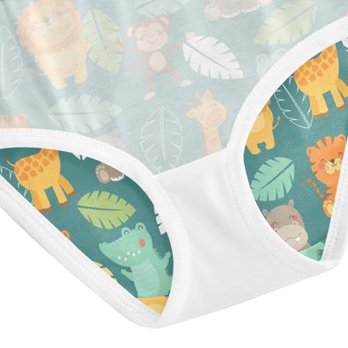 Little Girl Underwear Toddler Panties Kids Undies Giraffe Lion Cartoon Animal Soft Cotton Briefs 2T-8Y 5