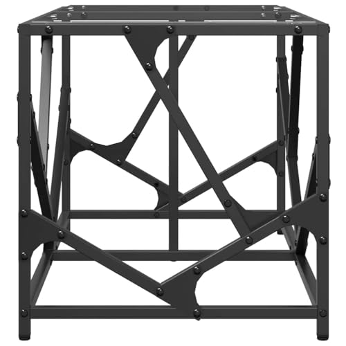 Table basse plateau en verre transparent table d'appoint moderne