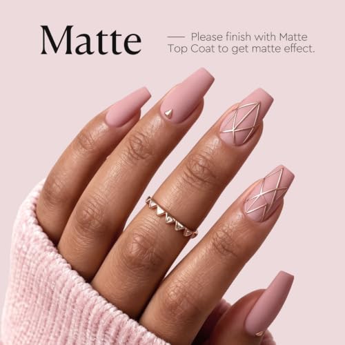 Image of AZUREBEAUTY 18ML Nude Pink Gel Nail Polish | Pure Nude Pink Soak Off UV /LED Gel Polish for French Tips, High Gloss Nude Pink Nail Art Gel for DIY Manicure Salon Use